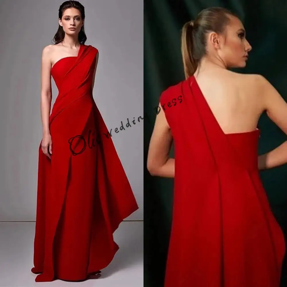 customized Fashion Simple One-shoulder A-line Formal Ocassion Gown Floor length Draped Charmeuse Evening Dress платье на выпускн