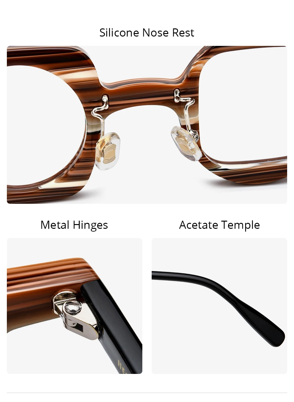HEPIDEM Acetat Brille Rahmen Frauen übergroße große runde Brille japanische handgemachte Brille dicke transparente Brille 9351 – Detail 10