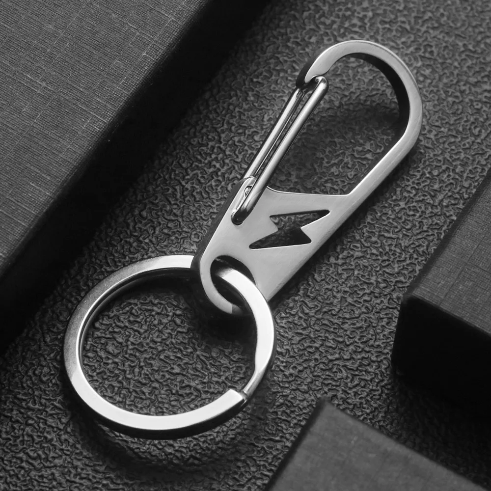 304 Stainless Steel KeyChain Custom Lettering Anti-lost Buckle Personalized Key Chain Ring Holder for Car Keyring Chaveiro K426