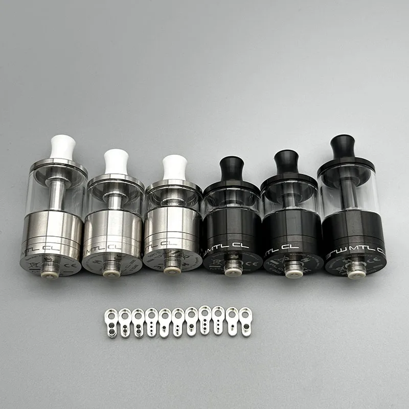 Vape Dvarw MTL CL RTA 22mm 316SS 2ml/3.5ml/5ml Vaporizador de vape de tanque reconstruível de bobina única com inserção AFC de 11 peças