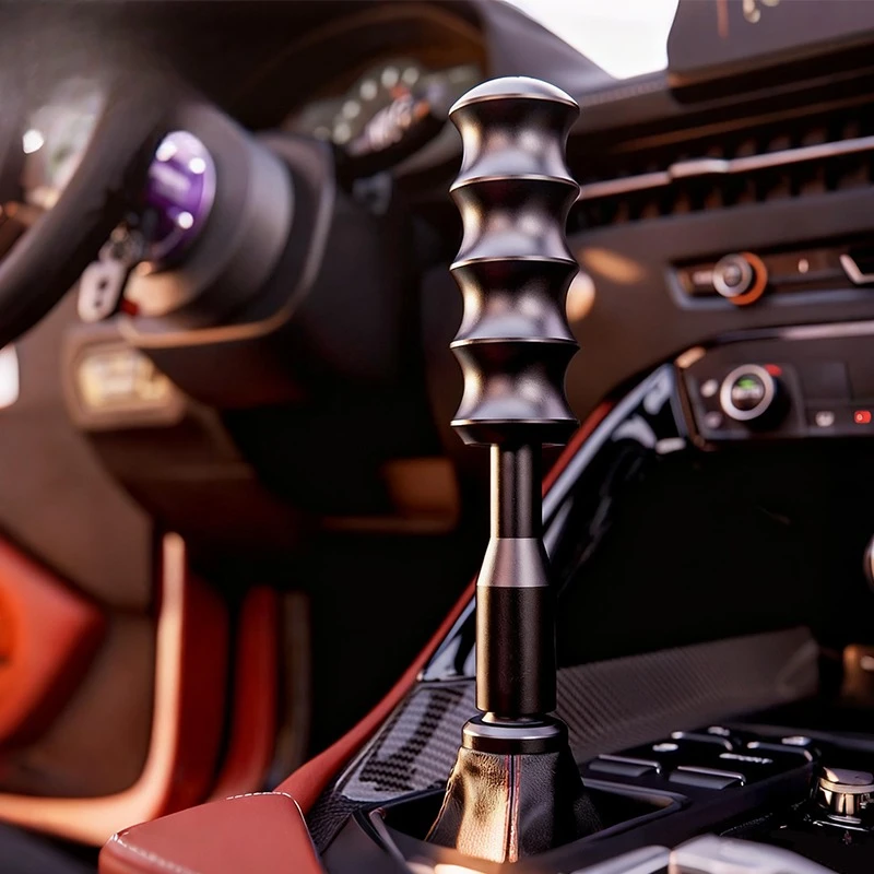 Extended gear shift knob Manual gear modification Personalized heightening gear lever General automotive interior accessories