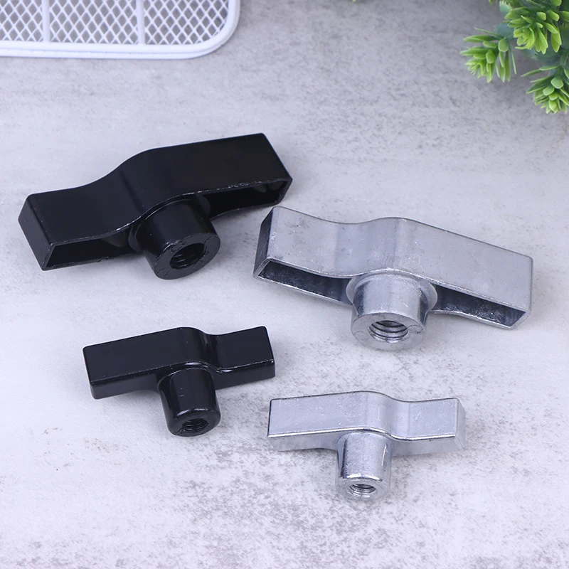 -New Aluminum Alloy Wing Nut Truss Clamp Handle Parts Galvanized Aluminum M8 M12 Handle Black Gray Nut Knob T-nut For Light Hook