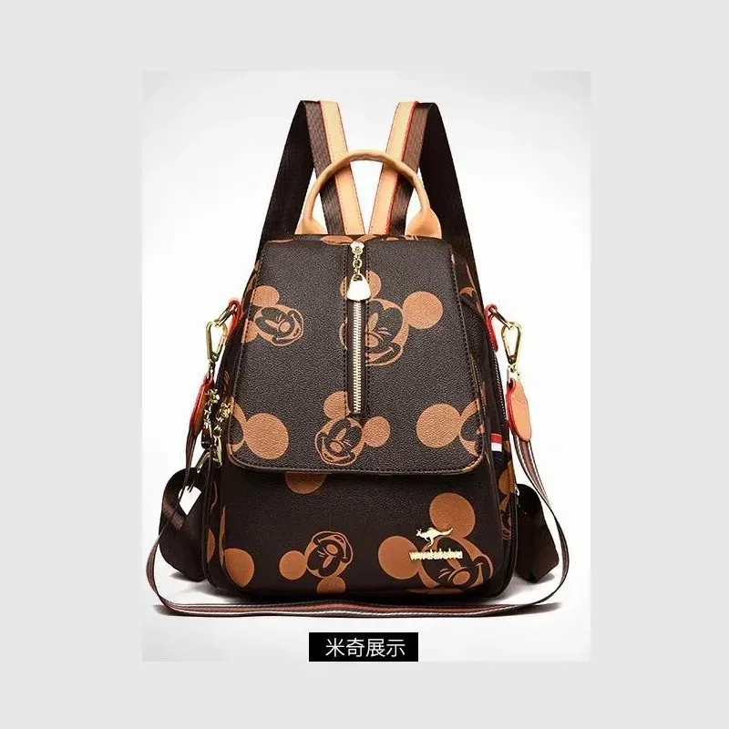 Disney 2024 New Fashion Mickey Ladies Backpack High Quality Large Capacity Multifunctional High-end Storage Ladies Backpack