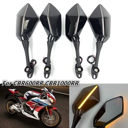 Motorcycle Rearview Mirrors With Turn Signal Light For Honda 2004-2007 CBR1000RR 2003-2022 CBR600RR