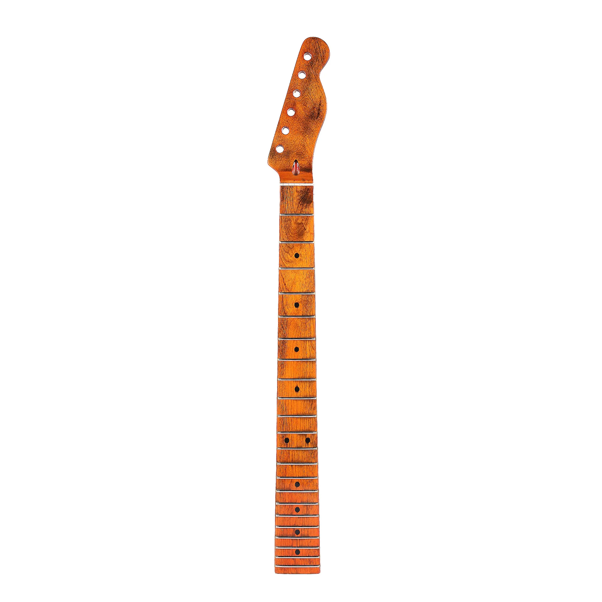 DIY 22 Fret TL Electric Guitar Neck [Gloss Finish] High-quality Canadian Maple one-piece handle Tuner holes are 10mm in diameter