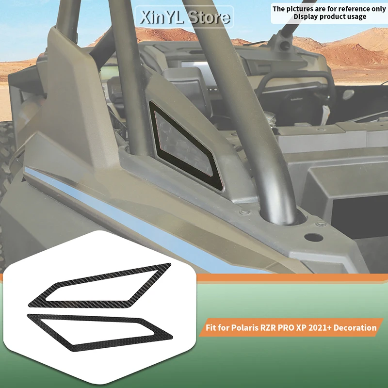 

Soft Carbon Fibre Air Vent Cover Intake Screen Intake Screen Protectors Sticker Accessories for Polaris RZR PRO XP XP2 2021 Up