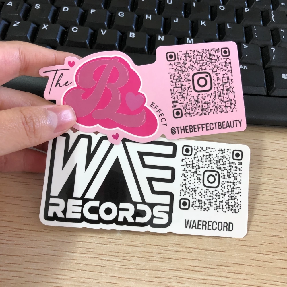 Custom Logo Sticker with QR Code Customize Personalized Sticker Labels Business Company Name Packaging Print Your Own Stickers