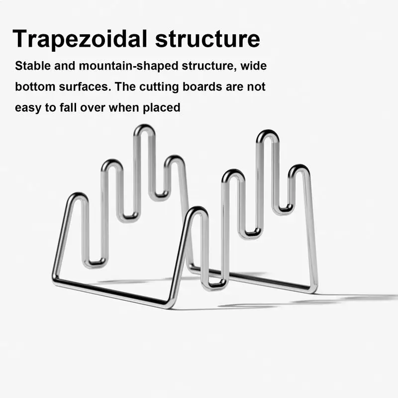 Support organisateur de planche à découper, support organisateur en acier inoxydable pour plaque peu encombrante, conception à 3 fentes, rangement de planche à découper