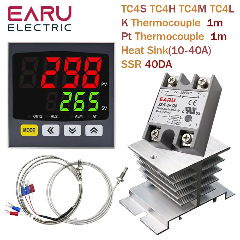 New Digital PID Temperature Controller Heating Cooling SSR Relay Output Thermostat Module Thermocontroller Universal Input 220V