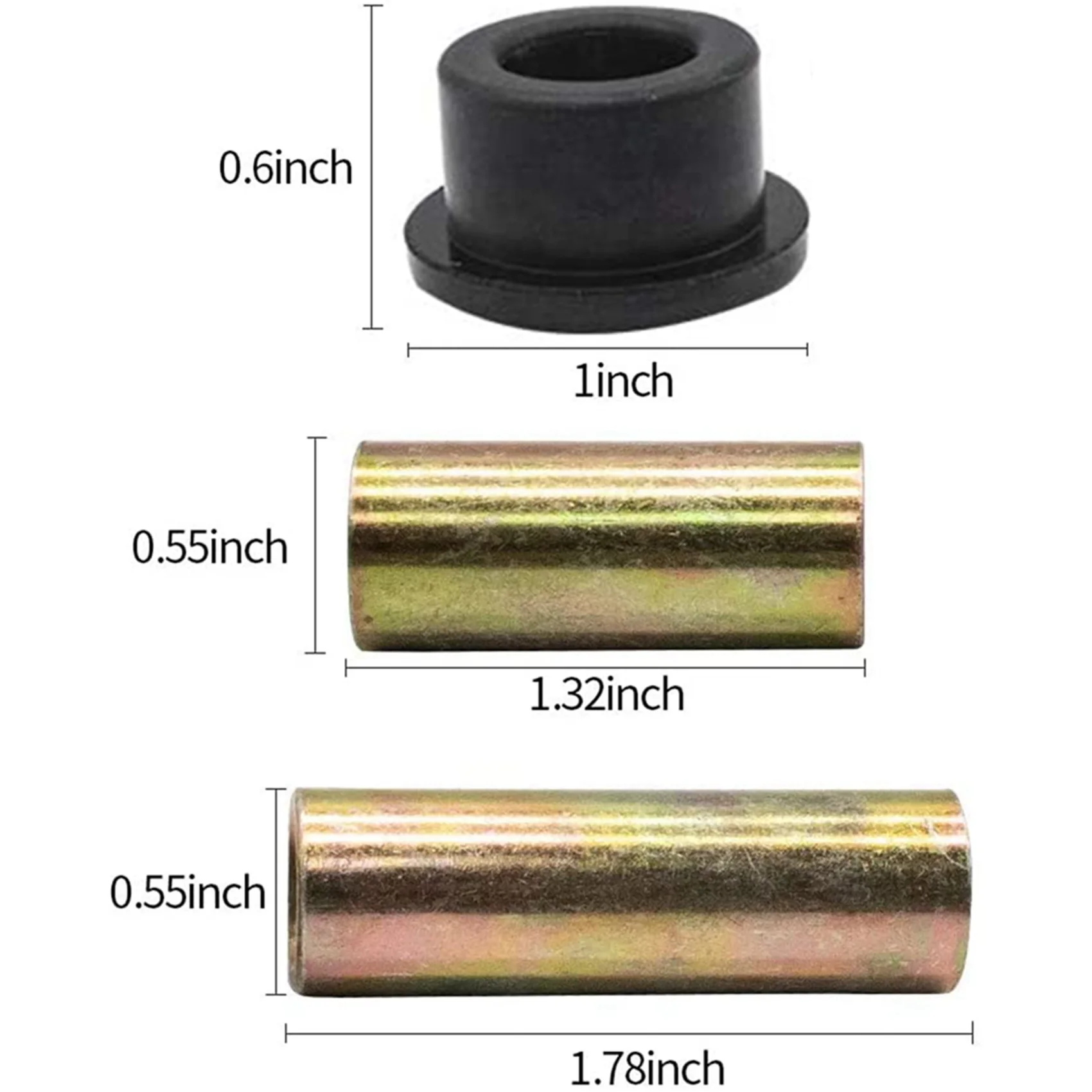 

Комплект из 2-х передних или задних рессор и верхних А-образных рычагов подвески для гольф-кара Club Car DS, комплект втулок и втулочных вкладышей