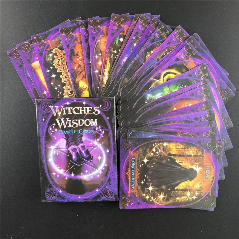 Hot Sell  Witches Wisdom Oracle Cards  Board Deck Games Playing For Party  in High Quality