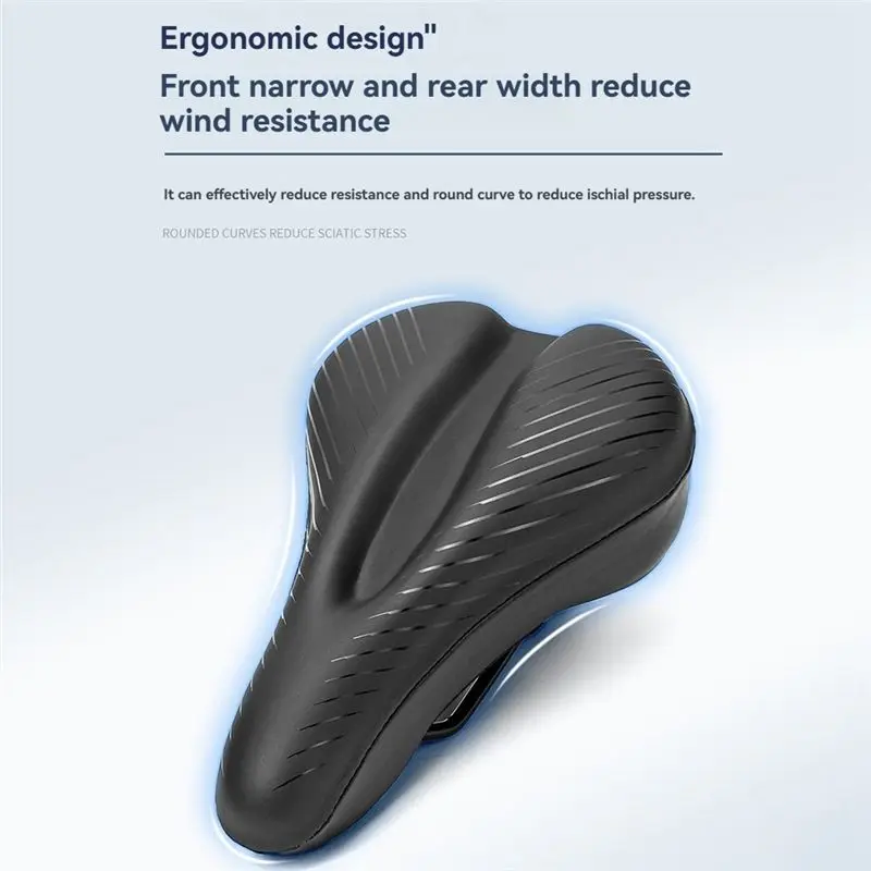 NEW HOT In Stock-Bicycle Saddle Cover PU Breathable Rebound Silicone Foam Bike Seat Cover Mountain Bike Seat Cushion Bike Access