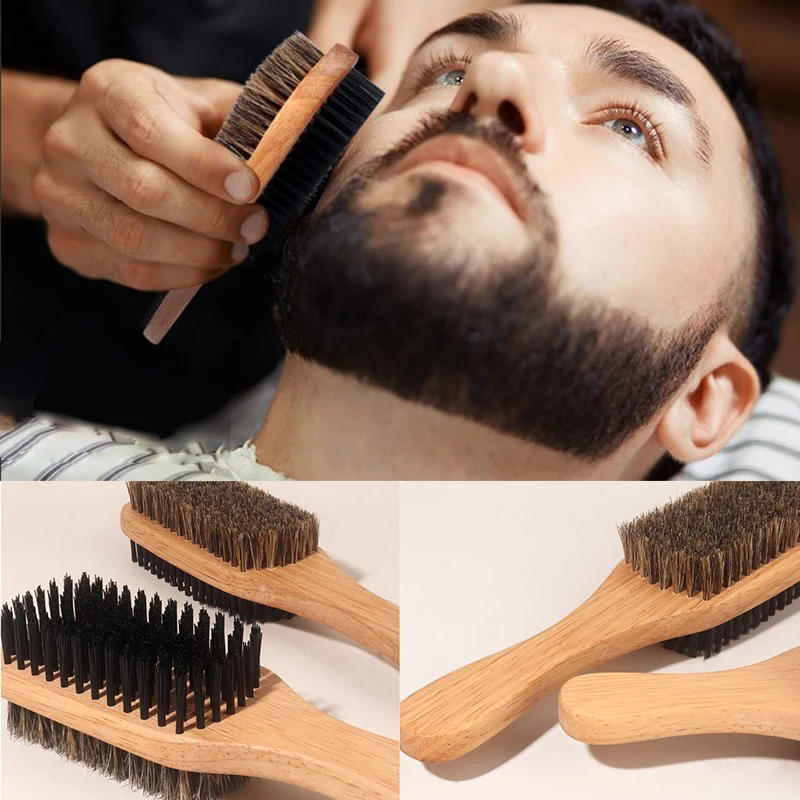 

Men's Double-sided Beard Styling Brush Multifunctional Household Beard Grooming Hair Scrubbing Brush Hairdressing Tools