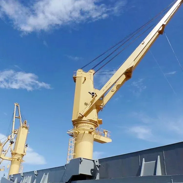 Marine Equipment Electric Hydraulic Knuckle Boom Marine Crane Yacht Ship Deck Crane