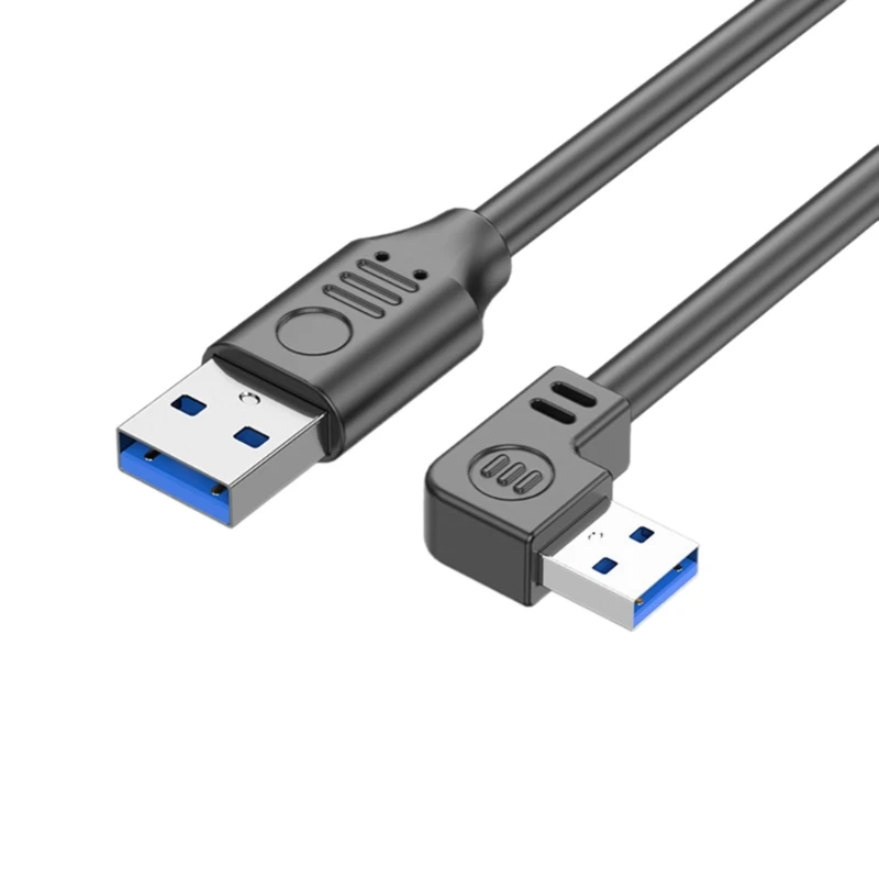 

USB Male to Male Cable with 90Degree Connectors Supporting 2A Current 5Gbps Data Speed Power Cord 50cm/30cm/100cm/150cm