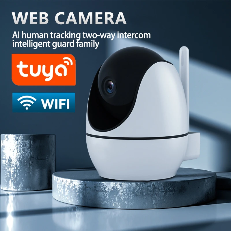 Tuya WiFi Wireless IP Camera Home Indoor Monitoring 1080P Cloud Cam 2K HD 360°Pan Tilt Full Color Baby Care Can Talk Two-way