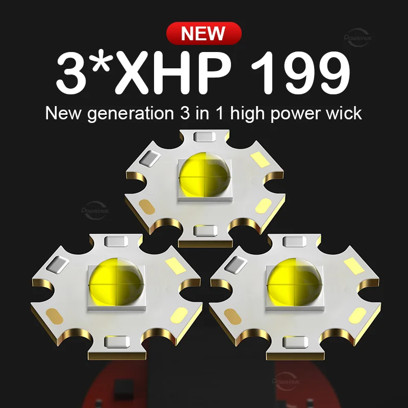 New 3000000LM High Power Professional Diving Flashlight Underwater 1000M Dive Lantern Strong Light Waterproof Scuba Diving Lamp