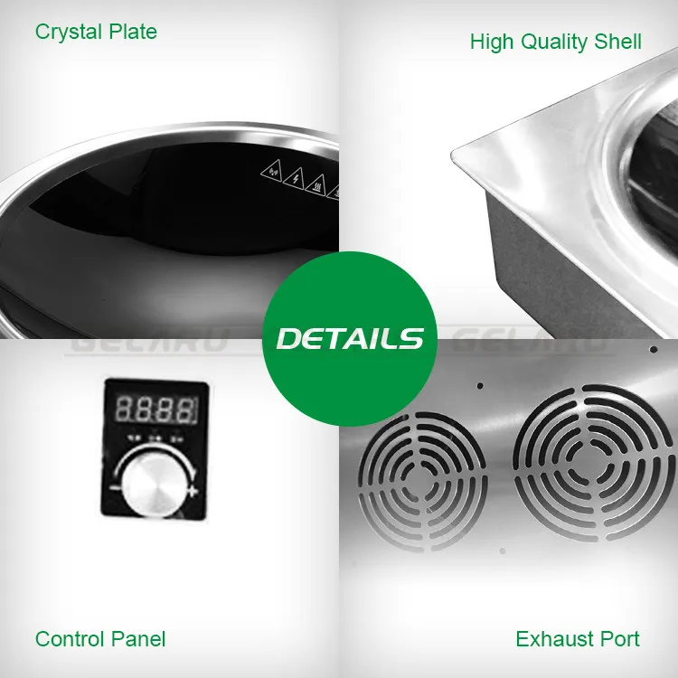 Kitchen Appliances Concave Electromagnetic Built-in Cooktop Heating Machine Embedded Induction Cooker