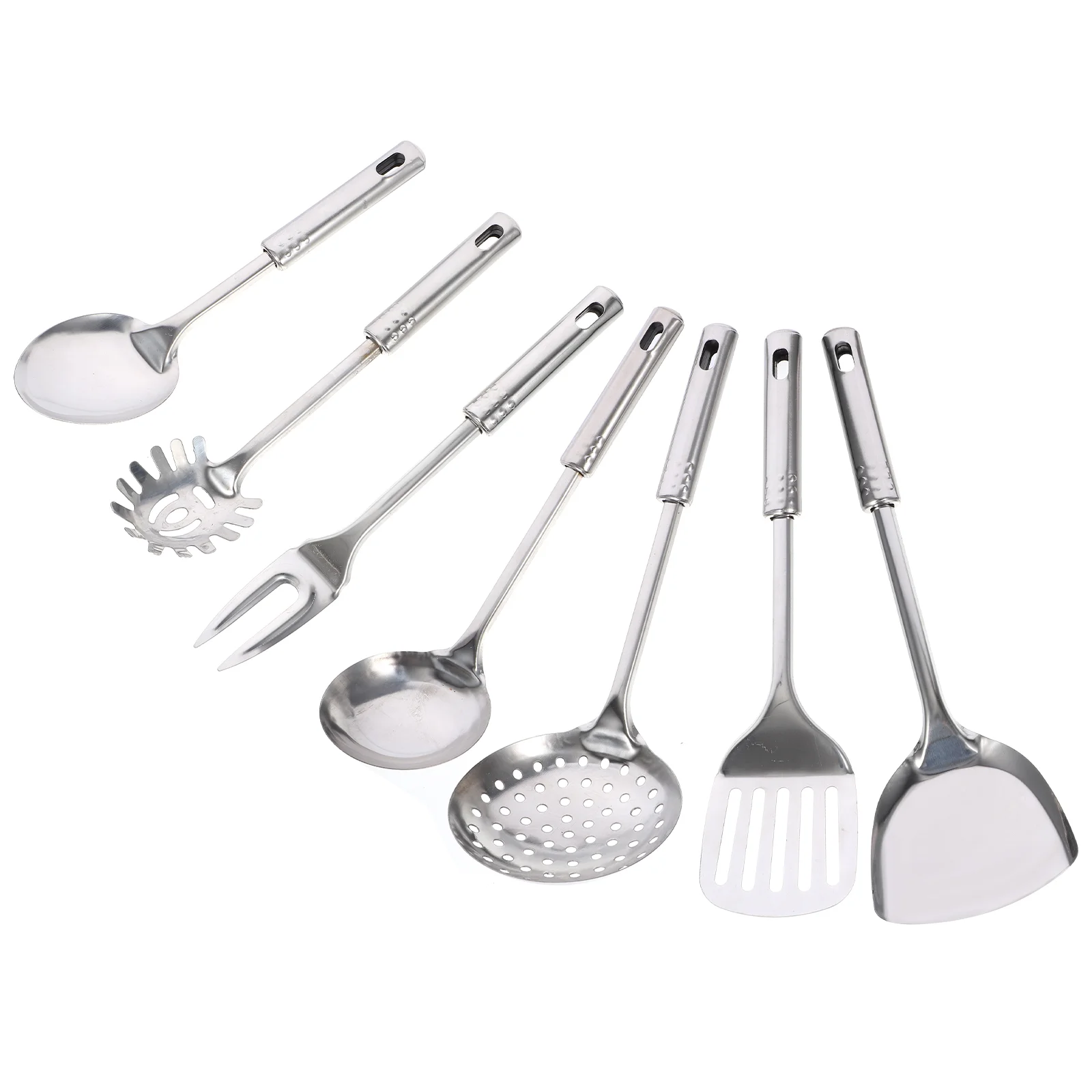 

7 Pcs Kitchen Utensils Stainless Steel Kitchenware Soup Ladle Cooking Tools Gadgets Serving