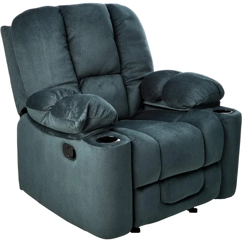 Fabric Gliding Recliner 1-person Sofa Steel 38.5D X 42.5W X 41H in Freight Free Nordic Chair Bed Reclining Relaxing Chair Cot