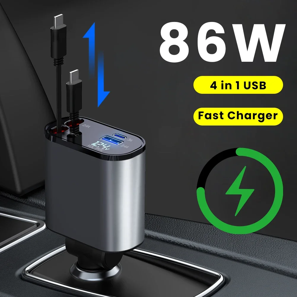 86W 4 In 1 Usb Car …