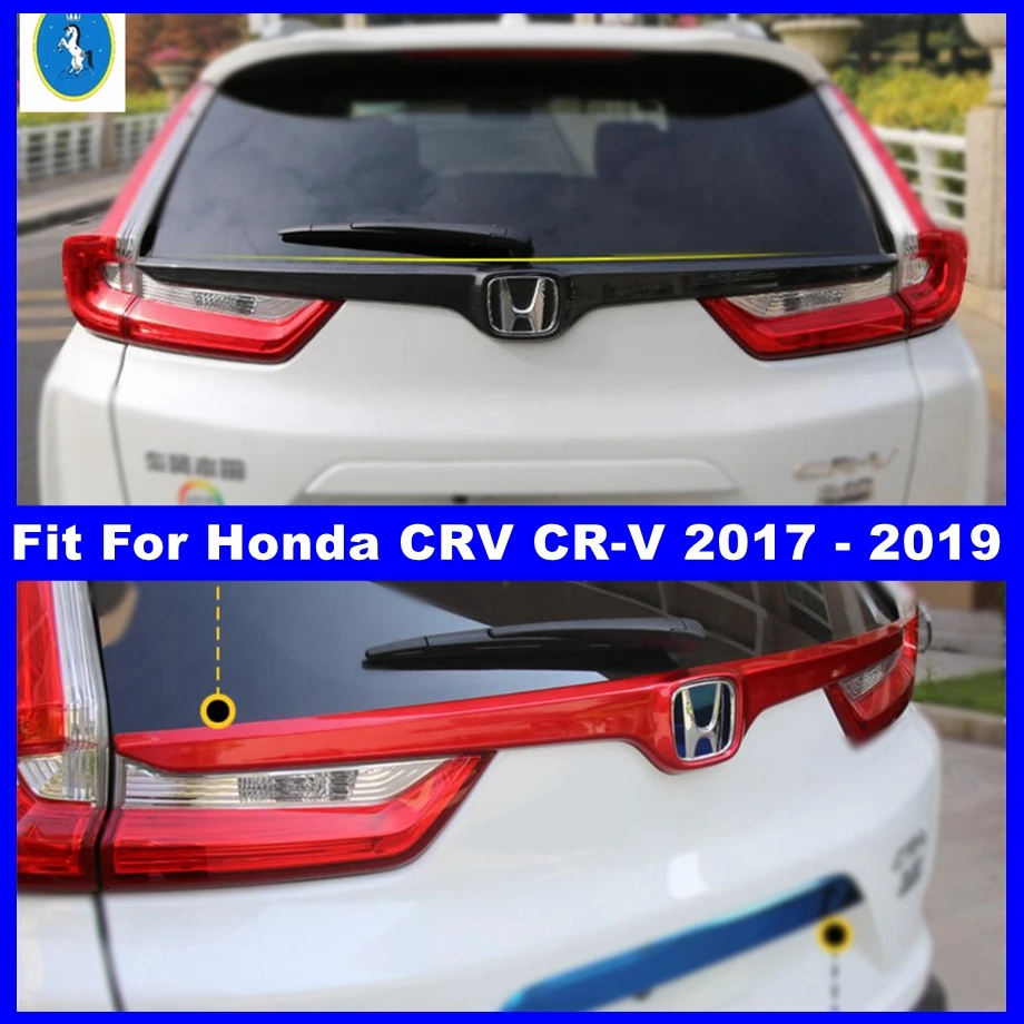 

Car Rear Trunk Lid Tailgate Molding Boot Garnish Bezel Decor Panel Trim Cover ABS Accessories For Honda CRV CR-V 2017 2018 2019