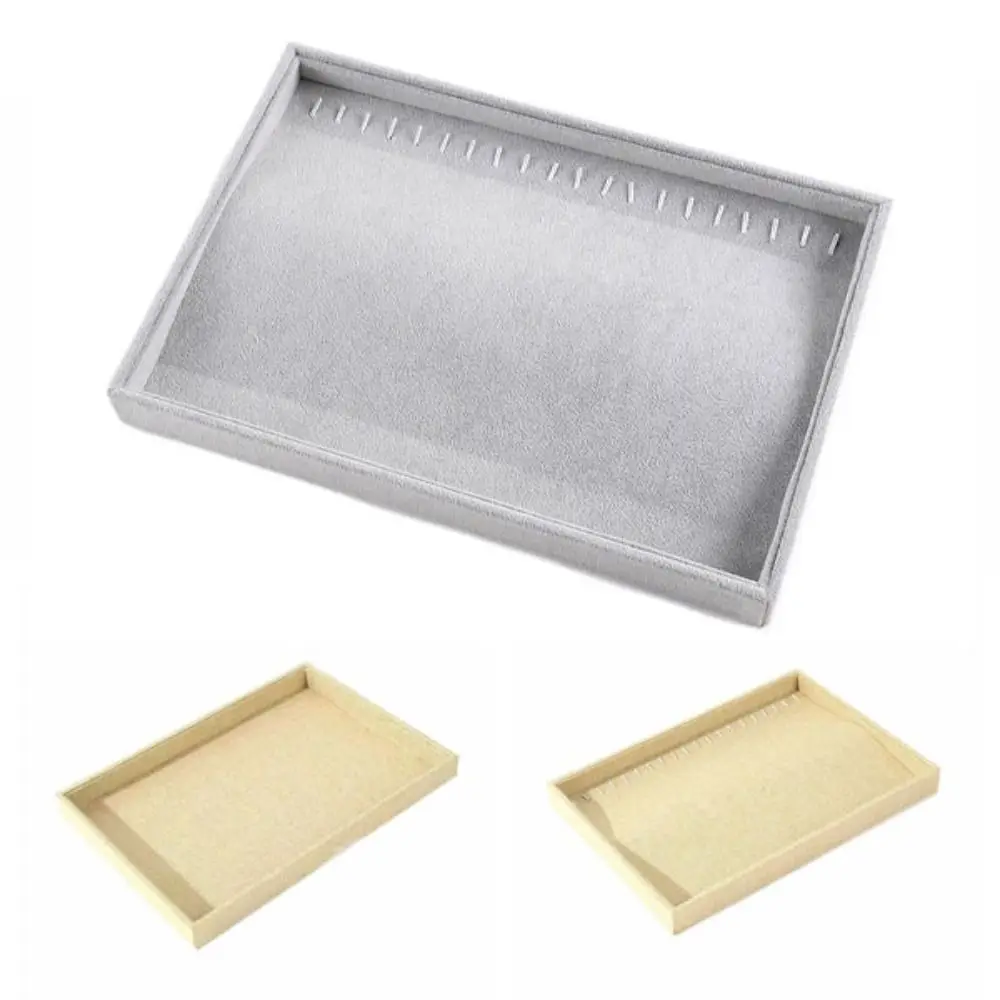 Vassoio per gioielli in velluto di grande capacità Collane Scatola per gioielli di moda Bracciali Custodia per esposizione di gioielli Espositore per gioielli
