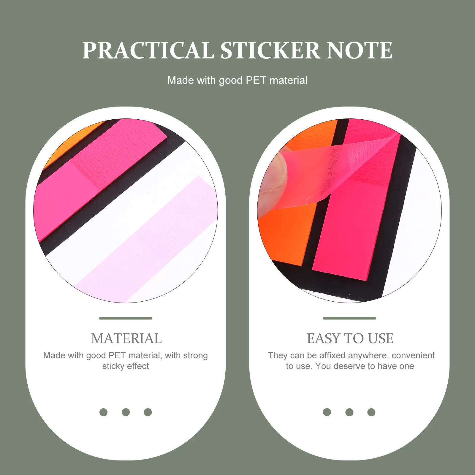 

2000 индексных стикеров из ПЭТ-материала с сильным клеем, многофункциональные закладки для страниц, портативные клейкие этикетки для учебы