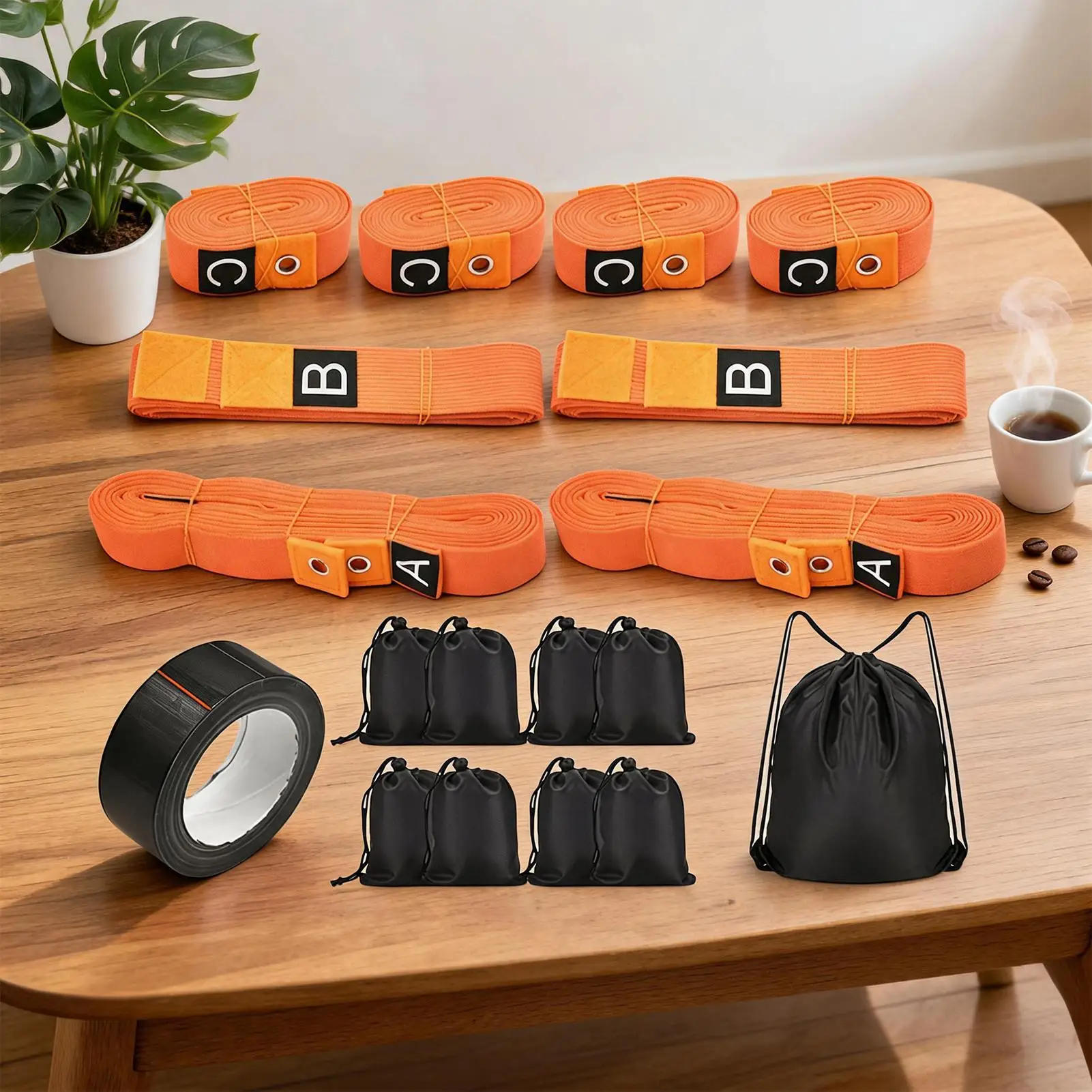 Portable Pickleballs Court Portable Temporary Bright Marking Lines Pickleballs Court Markers Kit For Teenagers Beginners Outdoor