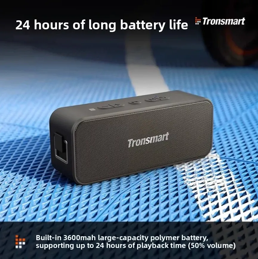 For Tronsmart T2 Plus 20W Portable Speaker, IPX7 Waterproof Bluetooth 5.0 Speaker with 24H Battery, Voice Assistant, NFC