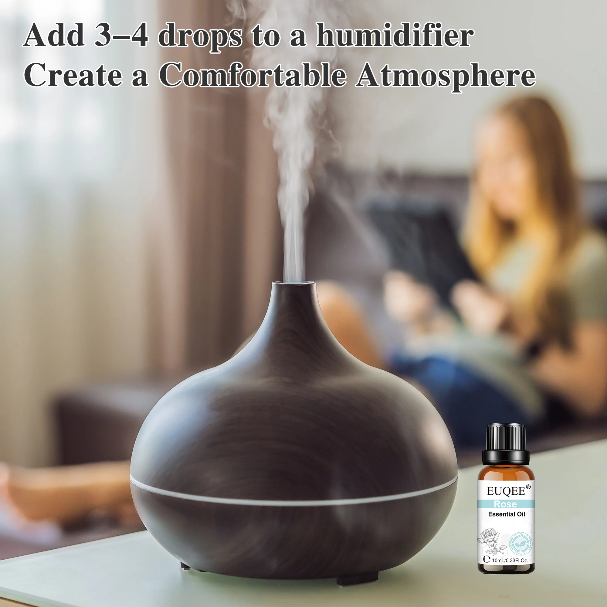 زيت Euqee العطري 10 مللي مستخلص الفانيليا النقي زيوت الروائح القرفة والبرغموت خشب الأرز والليمون واللافندر شجرة الشاي العطر