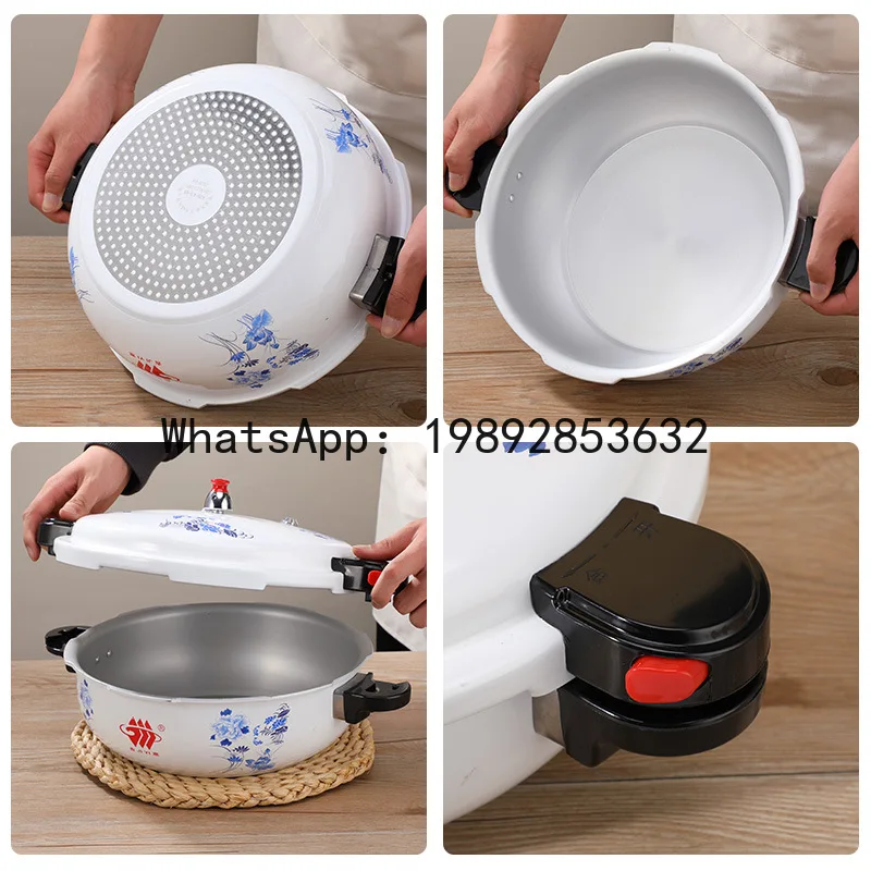 

Household Pressure Cooker Chinese Blue and White Porcelain Pressure Cooker Stewing Soup Pressure Cooker