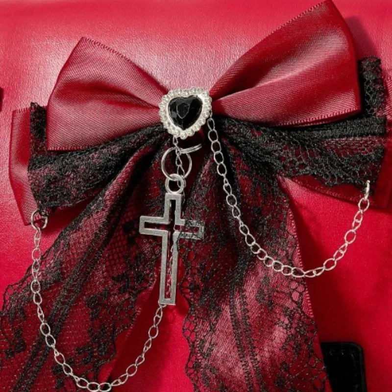 3D Skeleton Dark Punk Shoulder Diagonal Cross Bow Cross Backpacks Y2K Gollum Market Detachable Shoulder Strap Women's Handbags