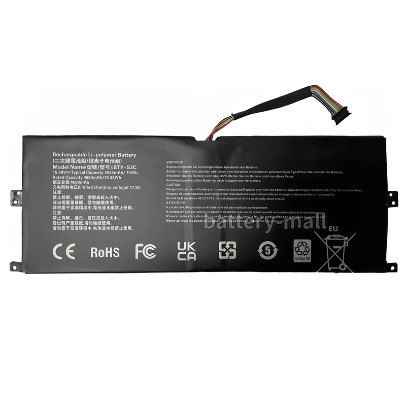 Brand New Authentic 4845mAh BTY-S3C Battery Applicable MSI PRESTIGE 13AI EVO A1M A12M 14B10RBSW