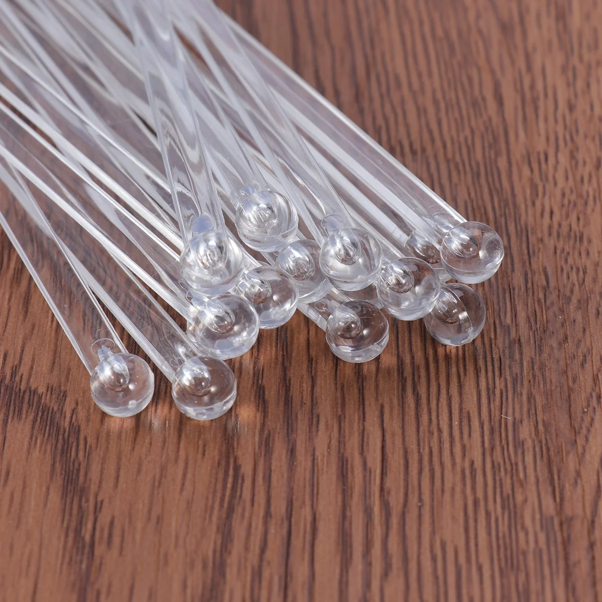 50Pcs Transparent Cocktail Drink Bar Muddler Runde Kopf Kunststoff Rühren Mischen sticks Schöpfkelle Rührer Swizzle Stick