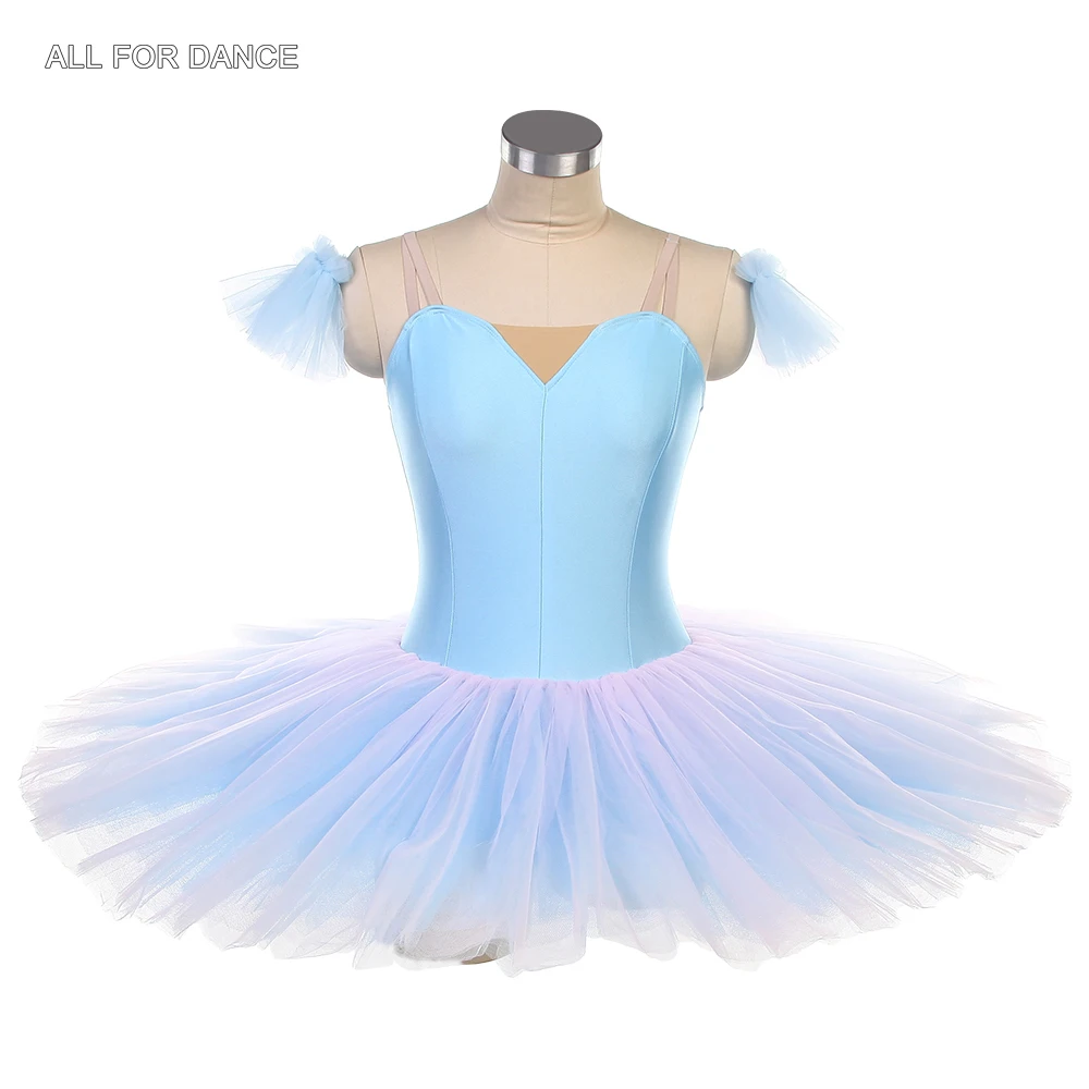 BLL441 성인 소녀 프리프로페셔널 발레 댄스 튜튜 핑크 스판덱스 보디스 누드 V넥 발레리나 드레스 공연복