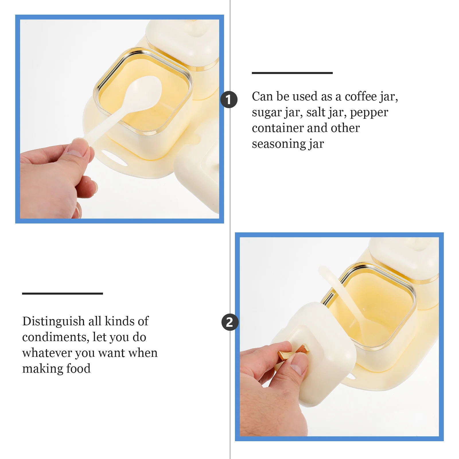 

1 комплект, кухонный герметичный контейнер для хранения приправ для соли, сахара, кофе, перца, набор приправ, банка для специй, соуса, хранения уксуса