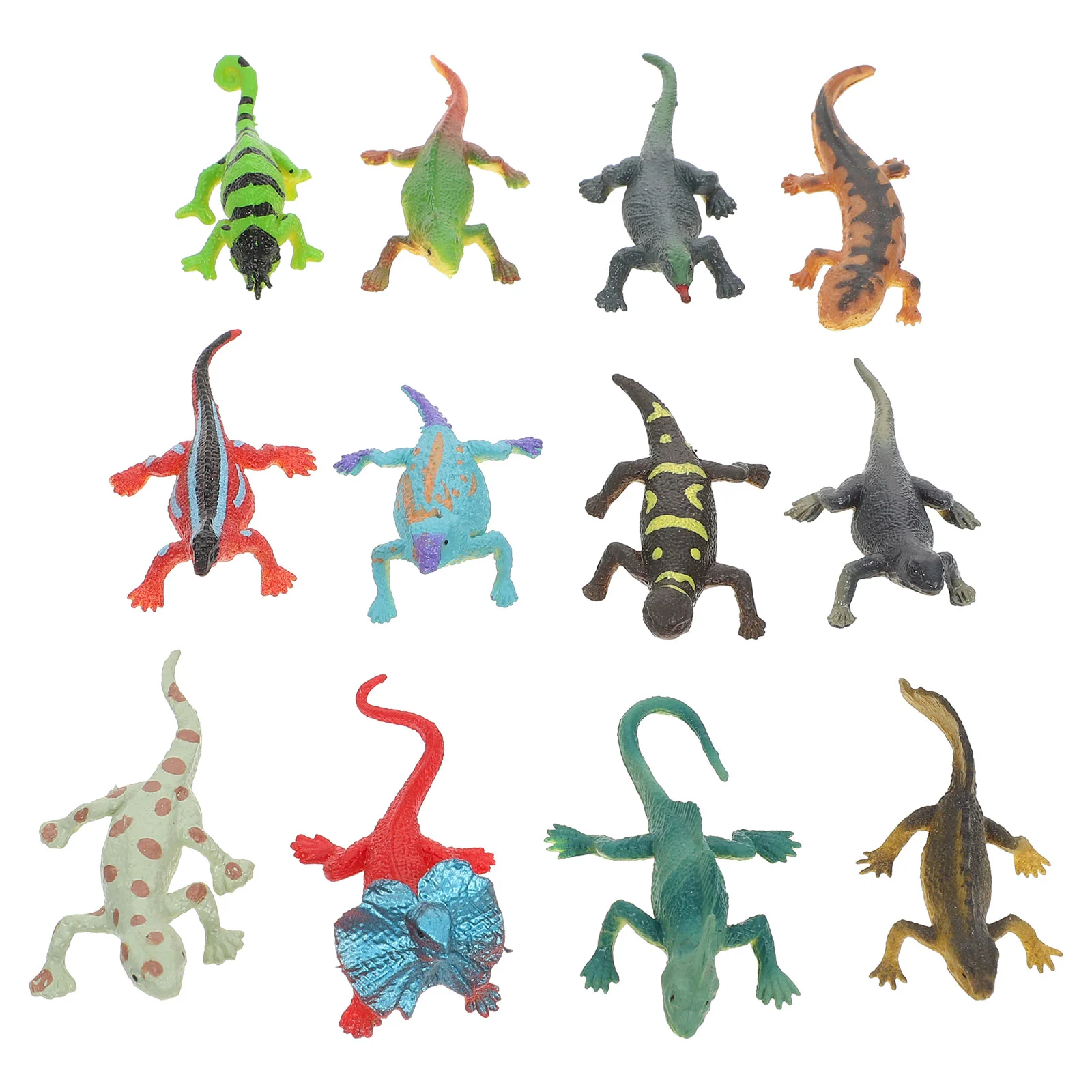 12 Pcs Artificial Lizard Reptilian Toys Reptile Plaything Simulation Cognition Realistic Adornment Plastic