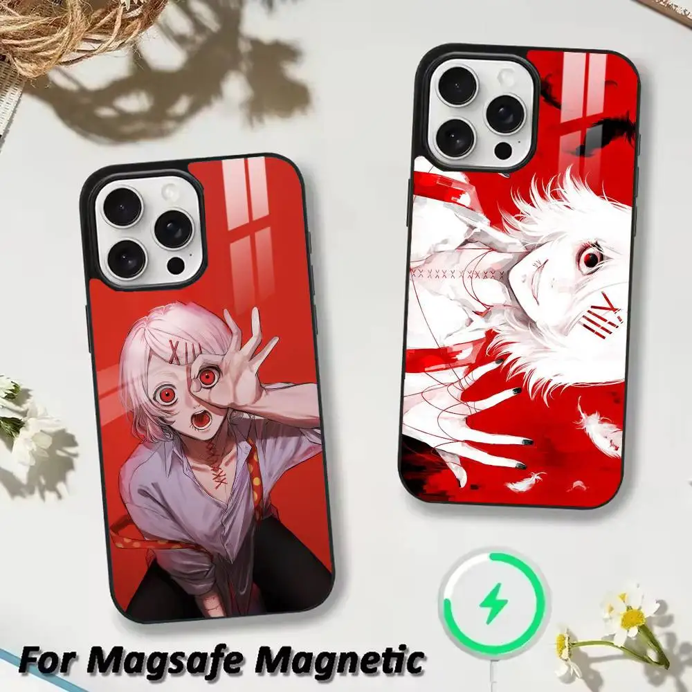 

Anime J-Juuzou Suzuya Phone Case For iPhone 17 16 15 14 13 12 Pro Max Plus for Magsafe Mirror Wireless Magnetic Cover
