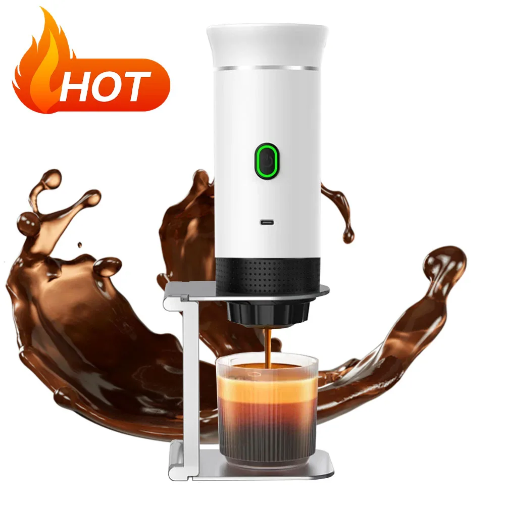 

USB Coffee Maker Portable Espresso Machine 3 In 1 Wireless Heating System Works With Cold Hot Water For Car Office