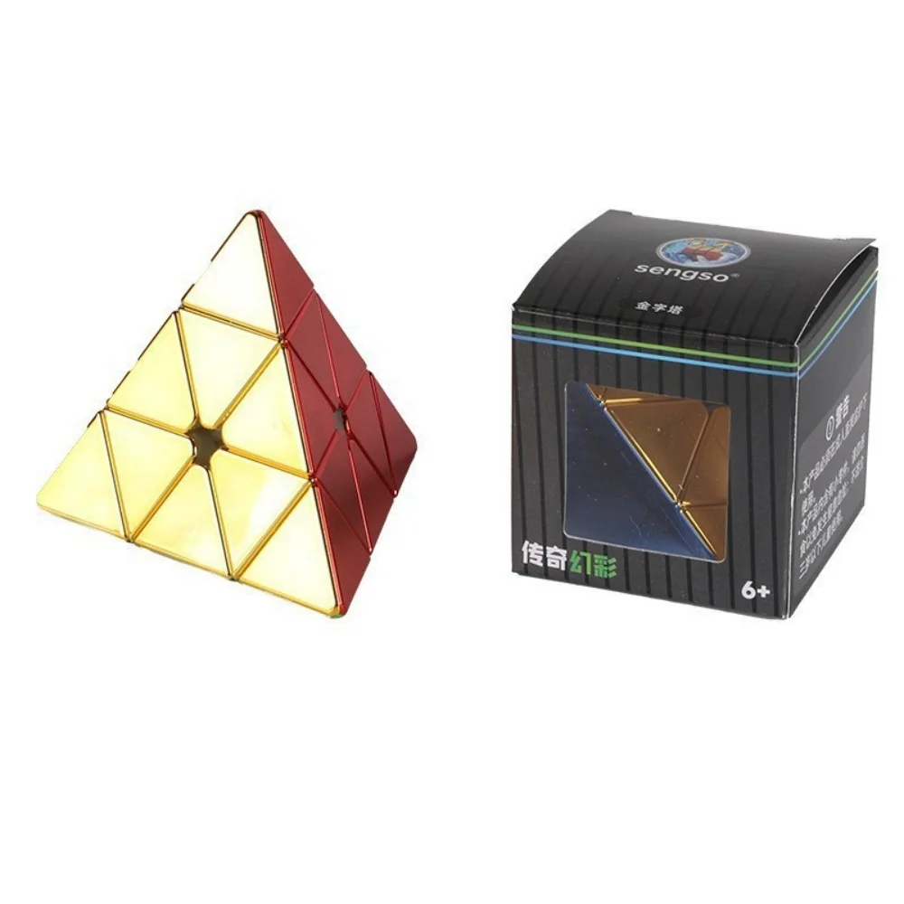 Shengshou-Pyramid Magnetic Magic Cube, Puzzle Velocidade Profissional, Brinquedos Educativos, Legend Plating, 3x3x3