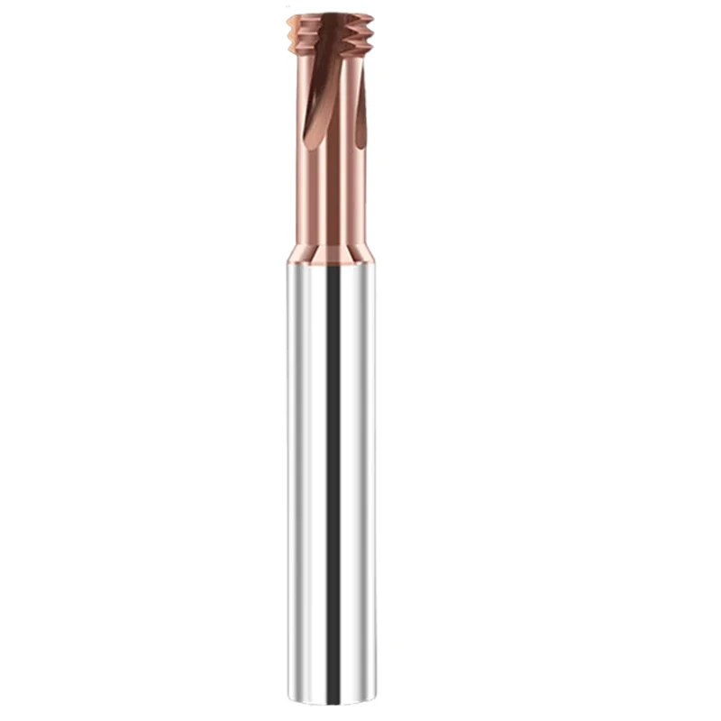 Imagem -02 - Carbide Trident Thread Mill Cortador M1-m20 Flautas Lâminas Cnc Hrc60 Carboneto Três Linha Thread Millin End Mill Alumínio