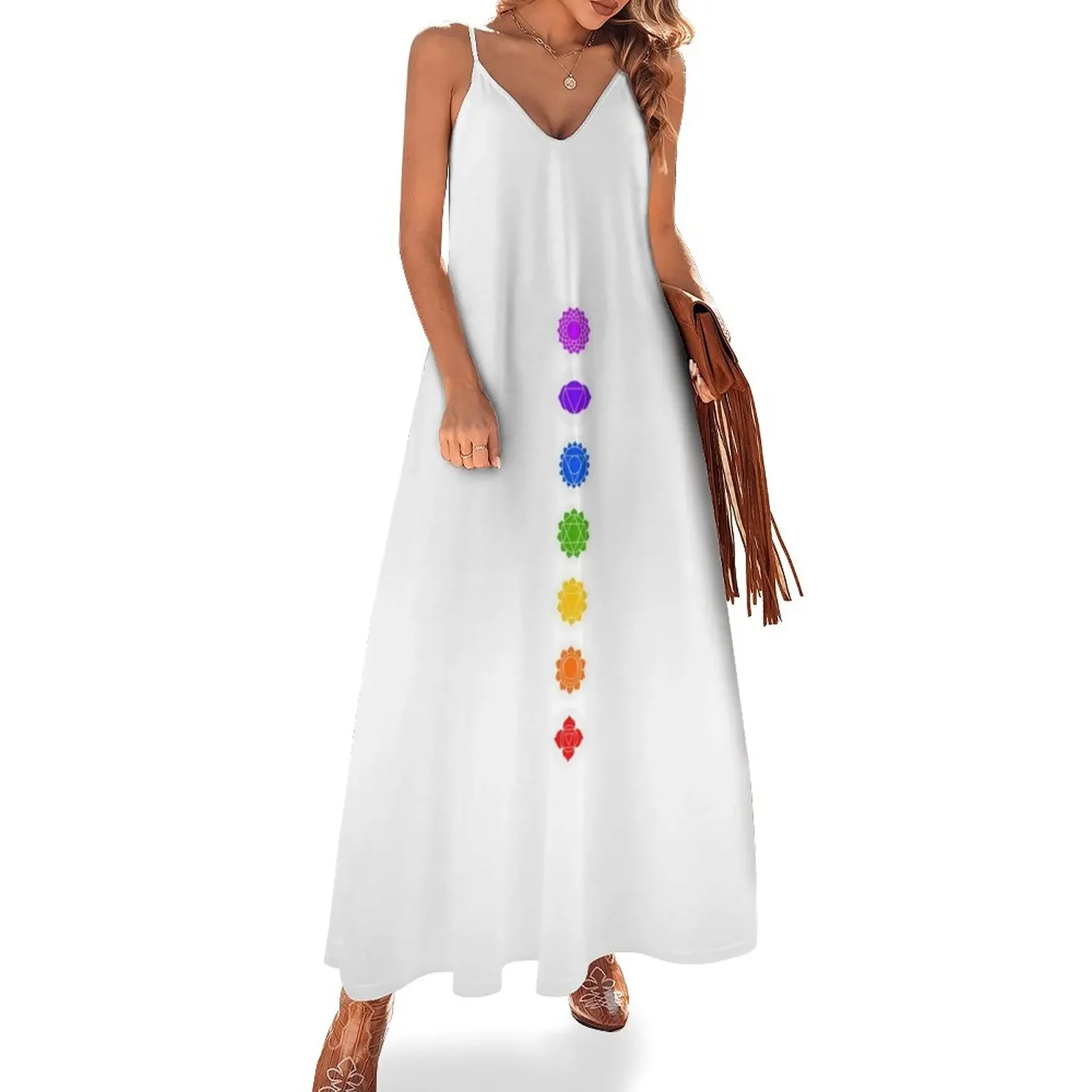 

Reiki Seven Chakra Sleeveless Dress ladies dresses for women 2024 women's clothing trend 2024