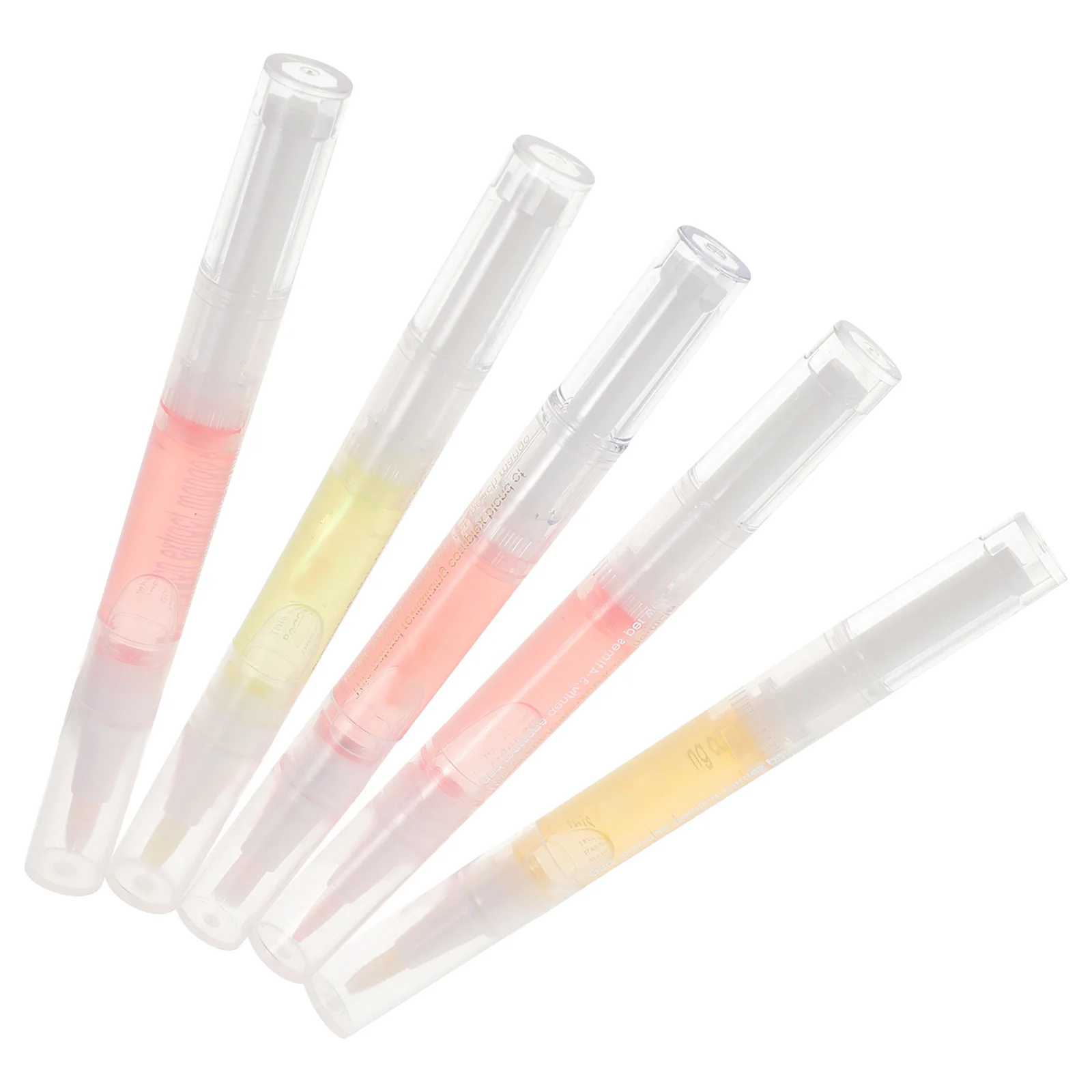 5Pcs Nail Oil Pen Cuticle Oil Nourishment Rotating Application Nail Care Tool Moisturizer Cuticle Softener Supply