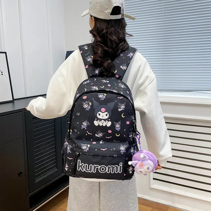 Sanrio Hello Kitty Kuromi Cartoon Backpack Children Lovely Schoolbag Kids Gift Student Multifunctional Kawaii Backpacks