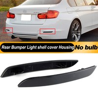 2x Black/Smoked/Clear Rear Bumper Reflector Brake Stop Light shell no bulb For BMW F30 F31 F35 F34 3-Series F32 F33 F36 4-Series