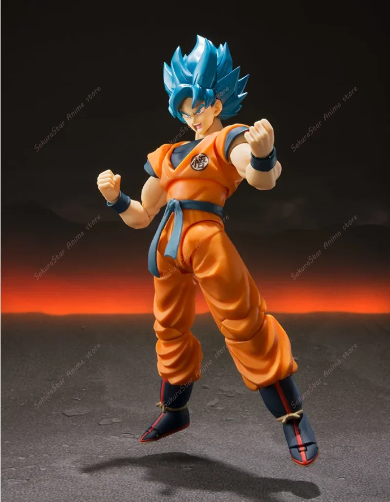 

【In Stock】Original Bandai Dragon Ball Z S.H.Figuarts Super Saiyan God Blue Son Goku 16cm Anime Action Figure Collectible Model
