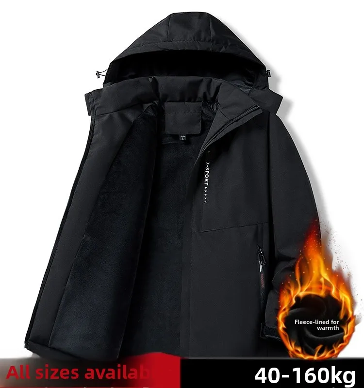 

Утепленная хлопковая куртка для мужчин: для активного отдыха, повседневная, спортивная, ветрозащитная, быстросохнущая, съемная, больших размеров, с защитой от пуха