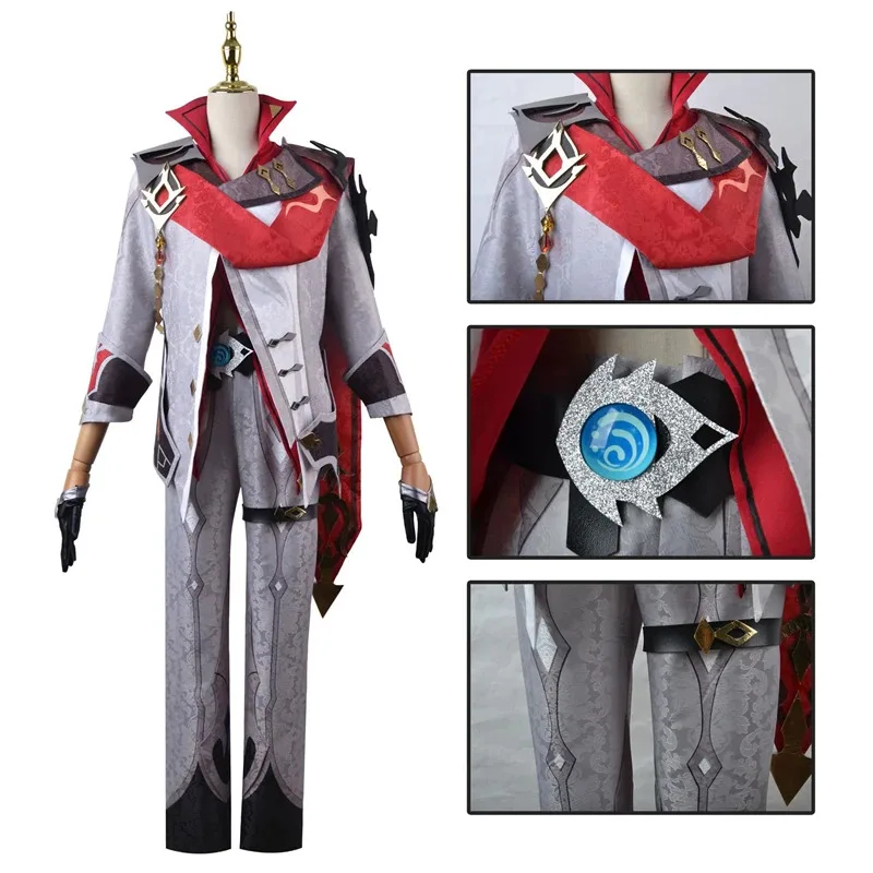 Genshin Impact Tartaglia Cosplay  Costume Complete Wig Genshin Child Cosplay Tartaglia Cosplay  Halloween Cosplay