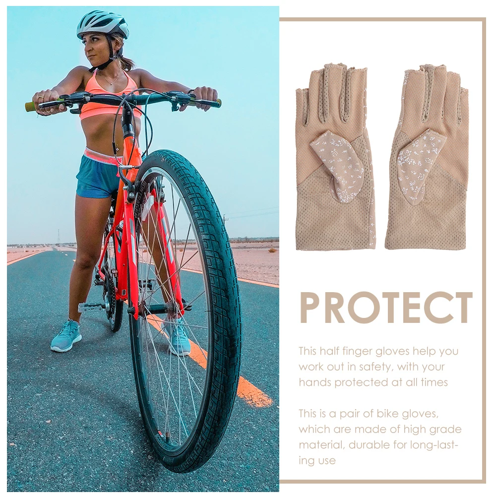 

2pcs Portable Driving Gloves Sun-Proof Breathable Thin Gloves Shockproof Wear-Resistant Outdoor Riding Accessory For Cycling